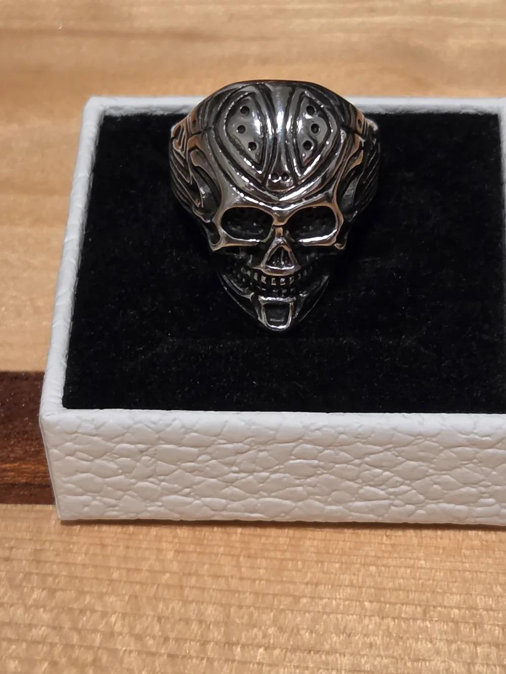 Men's Silver Skull Ring - Silver Skull Statement Ring
